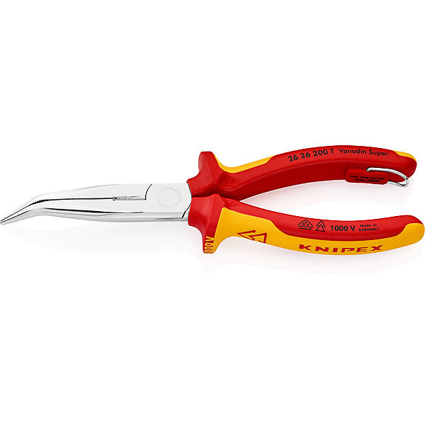 KNIPEX VDE Flachrundzange 200mm, mit Schneide 26 26 200 T